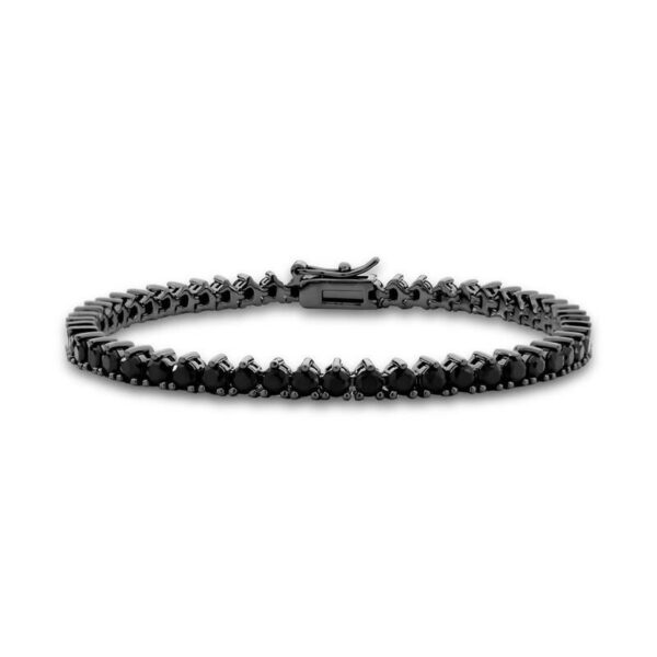 Pulseira Riviera Preta no Banho Ródio Negro - Image 2