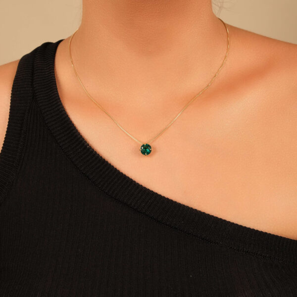 Conjunto Ponto de Luz Turmalina Banho Dourado - Image 3