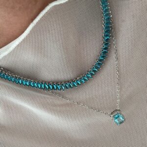 Conjunto Mini Quadrado Azul Claro Banho Branco