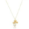 Colar Esferas com Pérolas Banho Dourado - Imagem 2