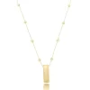 Gargantilha Corrente Tifs. com Barrinha Lisa Banho Dourado - Image 2