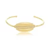 Bracelete Aurora Liso Cravejado Banho Dourado - Imagem 2