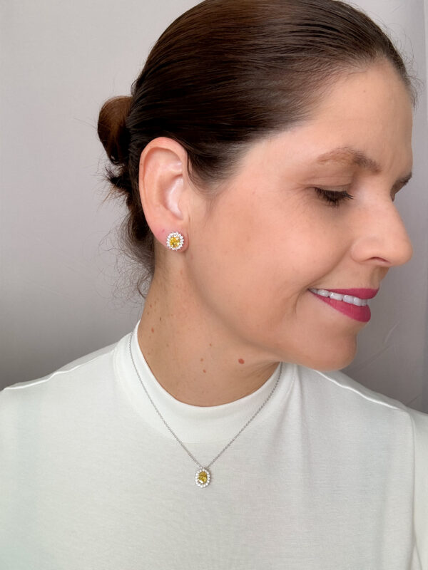 Conjunto Citrino Banho Branco - Image 3
