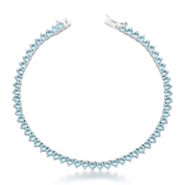 Pulseira Riviera Aquamarine Banho Branco - Image 2
